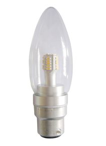 LED 4W Candle Clear B22 5000K - CAN6