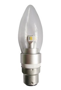 LED 4W Dimmable Candle Clear B22 3000K - CAN2D