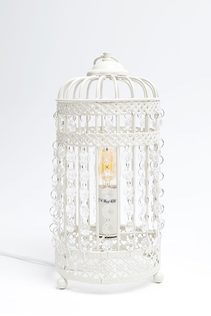 Harmony Birdcage Table Lamp White - LL-14-0091