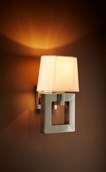 Beverly 1 Light Wall Lamp Nickel With Shade - ELSB21738