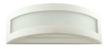 Belfiore 240V E27 Raw Ceramic Wall Light Frosted Glass - 11108