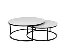 Chloe Stone Nesting Coffee Tables Black - 31958