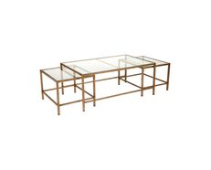 Cocktail Glass Nesting Coffee Tables Antique Gold - 32406
