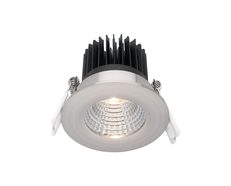 Gizmo Round 12W Fixed Dimmable LED Downlight - Brushed Chrome Frame / White LED - MD635S/5