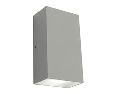 Brenton 12W LED Square Up Down Outdoor Wall Light Silver - MXD4406/S/SIL