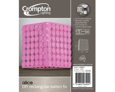Alice Rectangular DIY Batten Fix Pink - FA11495PNK