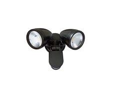 Illume 20W Twin LED Spotlight with Sensor Black / Cool White - ILLUME EX2S-BK
