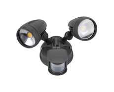 Muro 30 Watt Twin Head LED Spotlight with Sensor Dark Grey / Tri Colour - 25063