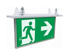 Blade LED Recessed Exit Sign With Emergency Downlight White - 19878/05