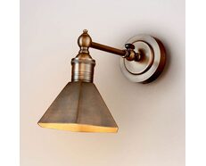 Mayfair Wall Light With Metal Shade Antique Brass - ELPIM50193ALB