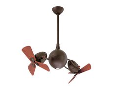 Acqua 16" AC Ceiling Fan Textured Bronze Wooden Blades - AQ-TB-WD