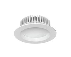 AT9012 Round 12W Dimmable Fire Rated LED Downlight White Frame / Warm White - 11434
