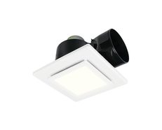 Sarico Square Small Exhaust Fan With 9W LED Light White / Cool White - 20398/05