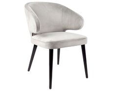 Harlow Black Dining Chair Grey Velvet - 32206