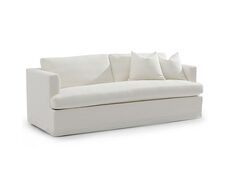 Birkshire 3 Seater Slip Cover Sofa White Linen - 32303