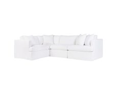 Birkshire Slip Cover Modular Sofa White Linen Option 2 - B32727