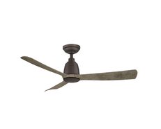 Kute 44" DC Ceiling Fan With Remote Control Graphite / Weathered Wood - KUT44GRWE