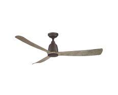 Kute 52" DC Ceiling Fan With Remote Control Graphite / Weathered Wood - KUT52GRWE