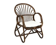 Alabama Rattan Chair With Cushions Dark Antique - FUR1451