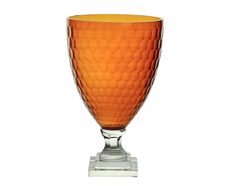 Amber Cut Urn Orange - VSB0006