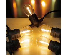 Festoon 10 Light 12V LED Fixed Light Kit Black / Warm White IP55 - 205893N