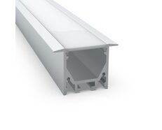 Recessed 2 Meter Aluminium LED Strip Extrusion White - AQS-EXT-017-200-A8