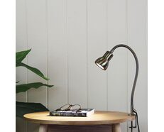 Scope Adjustable Gooseneck Clamp Lamp Antique Brass - SL98431AB