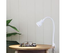 Scope Adjustable Gooseneck Clamp Lamp White - SL98431WH