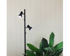 Daxam 14W 2 Light LED Floor Lamp Black / Neutral White - SL98592BK