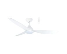 Avoca 48" DC Smart Ceiling Fan With WIFI Remote Control Matt White + LED Light - MADC1233WWR