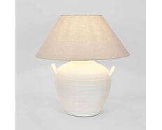 Camille Table Lamp With Shade White - ELFYF1012WE