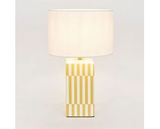 Parlour Creamic Table Lamp With Shade Yellow - ELYF1146