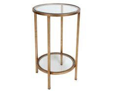 Cocktail Glass Petite Side Table Antique Gold - 32633
