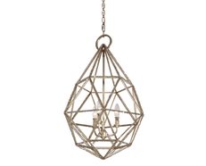 Marquise 3 Light Chandelier Burnished Silver
