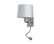 Bedside Wall light with flexi LED Task Light Chrome - WL2252-WH