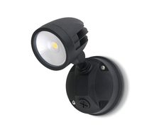 Single Head 9W LED Exterior Spotlight Black / Daylight - AT9130/BLK