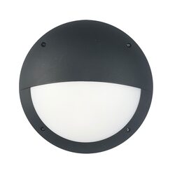 Bulkhead 12W Round Eyelid Light 4000K Black - Bulk7A