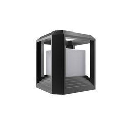 Rubik 1 LED Pillar Mount Light - Black