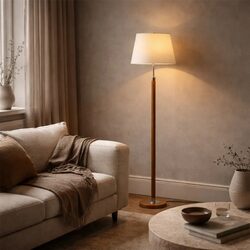Belmore 1 Light Floor Lamp Teak - BELMORE FL-TK