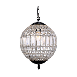Marseilles Small 1 Light Crystal Ball Bronze - LOI1000811