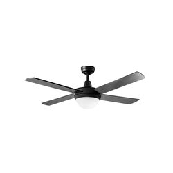 Lifestyle AC 52" Ceiling Fan With Twin E27 Light Matt Black - DLS1344M