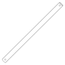 Extension Rod With Loom 900mm x 21mm Satin Nickel - 100550/13