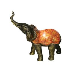 Lucky Elephant Tiffany Table Lamp Amber - TL-07474-T