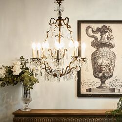 Linoges Chandelier Antique Brass - ELD18