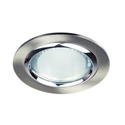 Vida 120 Glass Covered Recessed Downlight Brushed Chrome - LF4593BCH
