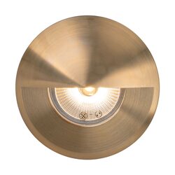Deka 3 Watt 12V Eyelid LED Deck/Inground Light Brass / White - 19450+19459