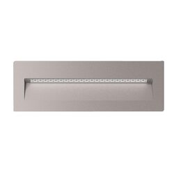 Zac-8 8W LED 240V Rectangular Recessed Brick Light Silver / White - 19765