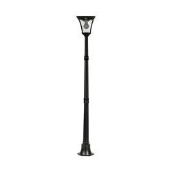 Traditional Single Head LED Post Light With Motion Sensor Black - SLDPL0008A-S2-6.2W-PIR