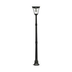 Traditional Single Head LED Post Light With Motion Sensor Black - SLDPL0018A-S2-6.2W-PIR