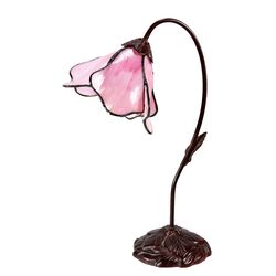 Single Lotus Tiffany Table Lamp Pink - TL-AL-6PK